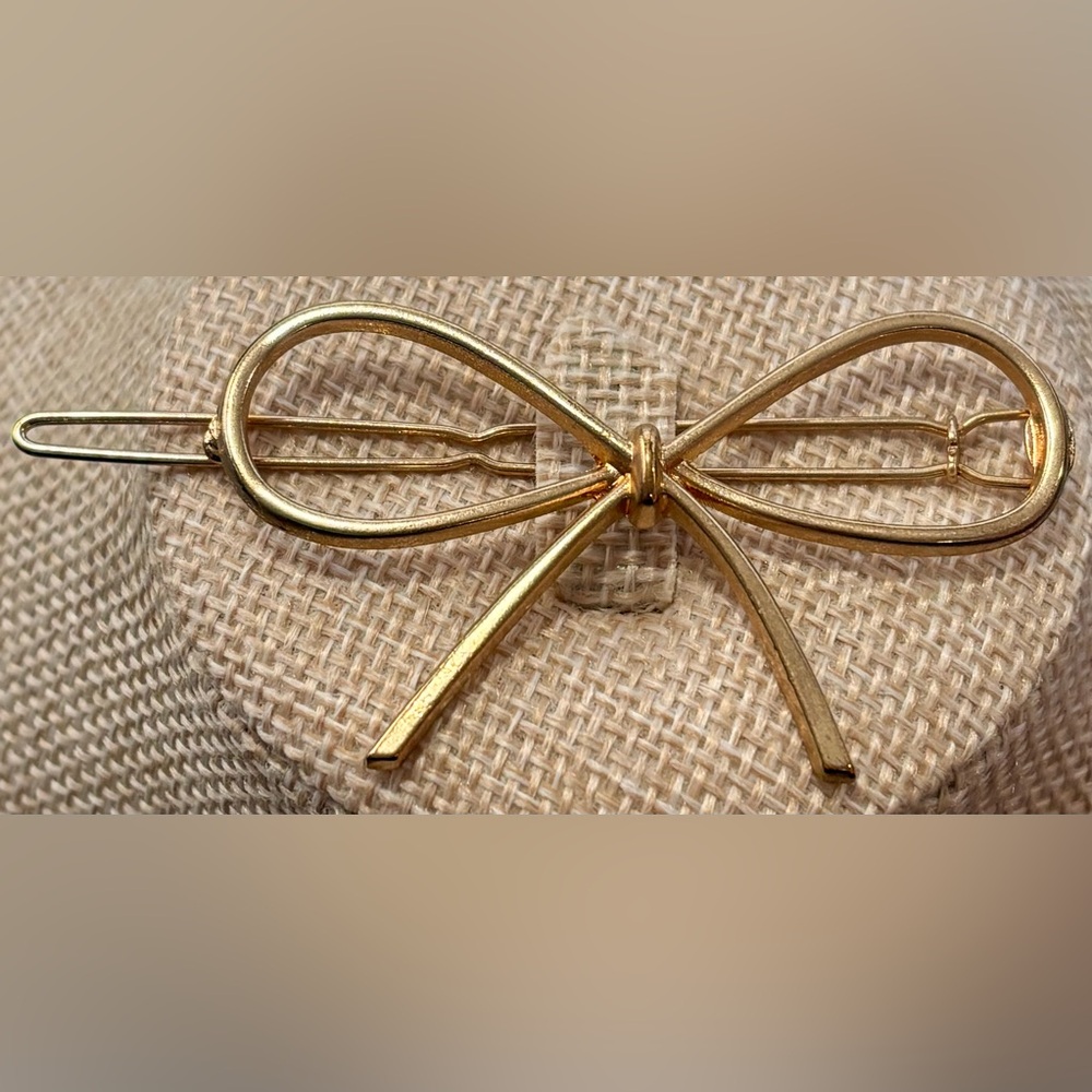 Gold Bow Hair Clip | Minimalist Chic